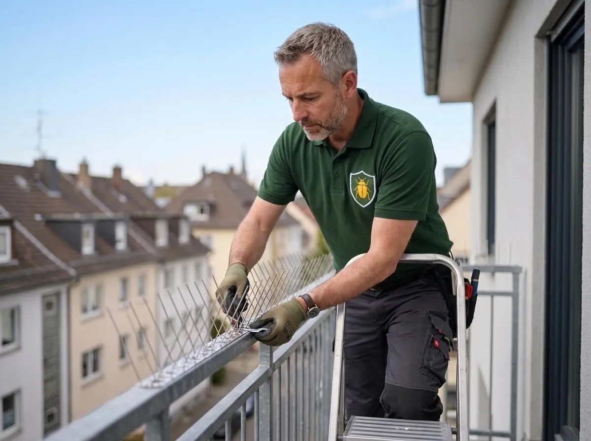 Kammerjäger im Einsatz – Taubenabwehr